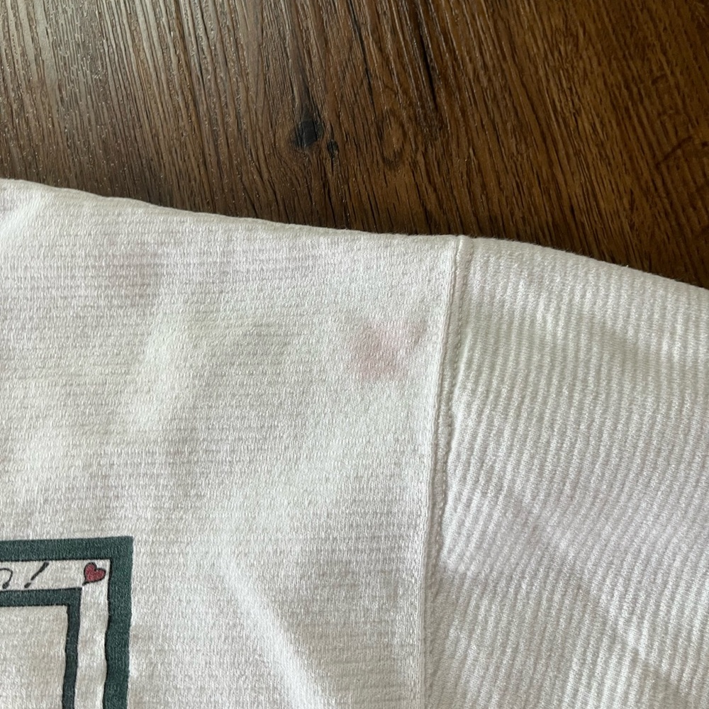 Festive White Sweatshirt with Holiday Graphics - Picture 6 of 6